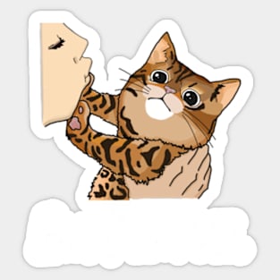 Ew People, Funny Bengal Cat Design Sticker